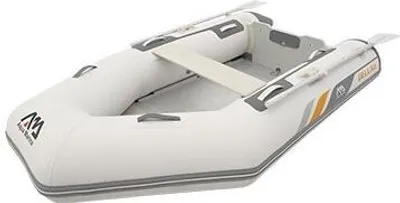 Produktbild von Aqua Marina Deluxe Schlauchboot 250x129 cm mit verstärktem Hochdruck-PVC-Gewebe Reparaturset Handpumpe Sitzbank Transporttasche Paddel Weiß
