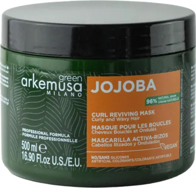 Produktbild von Arkemusa | Haarmaske Green Jojoba - 500 ml - Feuchtigkeit - Lockenpflege - Revitalisierende Wirkung