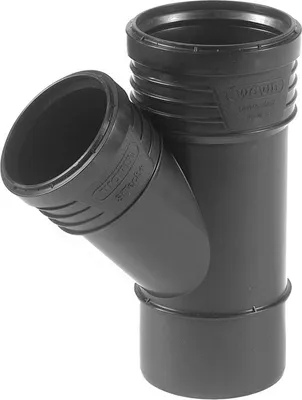 Zdjęcie produktu dla Odgałęzienie kanalizacyjne Wavin SiTech+ PP STEA 45°, DN 125 x 125, czarne