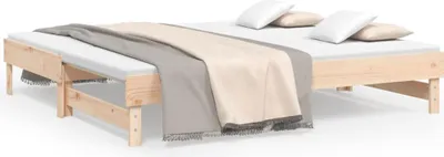 Produktbild von vidaXL Tagesbett Ausziehbar 2x(75x190) cm Massivholz Kiefer