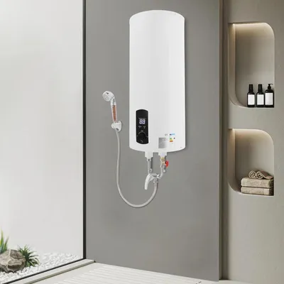 Obrázok produktu pre Elektrický okamžitý ohrievač vody - 2000 W - 220 V - digitálny displej - určený na sprchu a do kuchyne