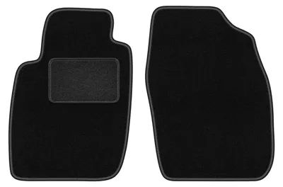 Produktbild von Velours-Fußmatten Vorne passend für Toyota Starlet P9 (Schrägheck, Bj. 1996-1999) – schwarz, passgenau, mit Befestigungen set 2 Stk. - STANDARD