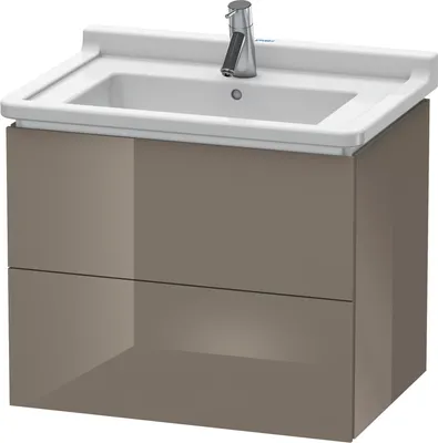 Produktbild von Waschtischunterbau L-CUBE 469x670x558mm flannel grey hochglanz flannel grey hochglanz