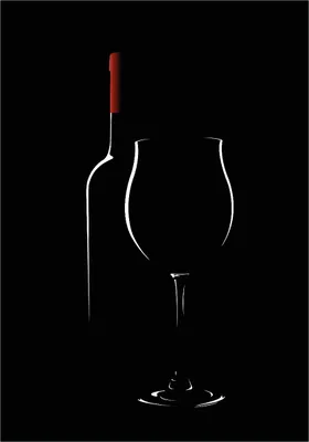 Produktbild von Wallario Poster - Rotwein bei Nacht, Kunstdruck Größe: 70 x 100 cm