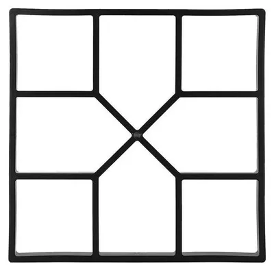 Obrázok produktu pre Ručne vyrobená forma na betón – geometrický vzor, 40 x 40 cm – ideálna do záhrady a na trávnik – jednoduché použitie – na výrobu individuálnych betónových prvkov – forma na betón