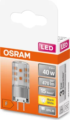 Image de OSRAM LED Stift 4W GY6,35 470lm 12V 2.700K klar 351495 4058075607224