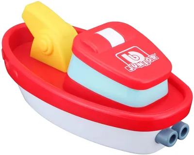 Immagine prodotto di Bburago BB Junior Fire Boat con spruzzatore e bersaglio - giocattolo acquatico - rosso/bianco