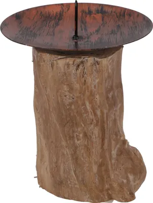 Produktbild von Kerzenleuchter aus Wurzelholz, Braun, Treibholz,Metall, 13*10*10 cm, Teelichthalter & Kerzenhalter