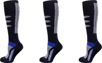 Produktbild von 3 Paar Skisocken Schwarz/Blau Gr. 23-26