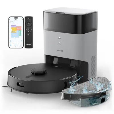 Produktbild von AIRROBO Saugroboter mit Absaugstation und Wischfunktion T20 Plus, Lasernavigation, 5500Pa Saugkraft, 3 in1 Staubsauger Roboter