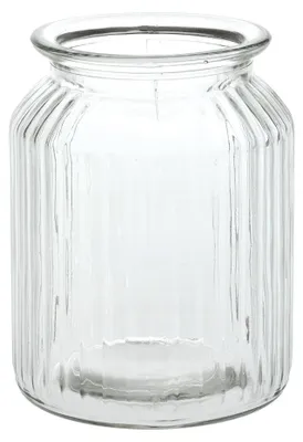 Produktbild von Dekovase Glasvase gerillt Zylinderform klar Ø 11x14,5 cm