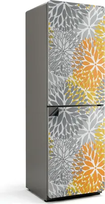 Obrázek produktu pro Geometrický vzor rostlin - Magnetický kryt lednice - Magnetická fólie do kuchyně - Magnetická dekorace na lednici - Samolepicí magnetická tabule - Magnetická fólie na dveře lednice - 60x180 cm