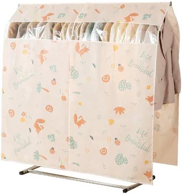 Obrázok produktu pre Kryt na vešiak na odevy, prachotesný kontajner na odevy, 150 x 150 cm, prachotesný kontajner na odevy
