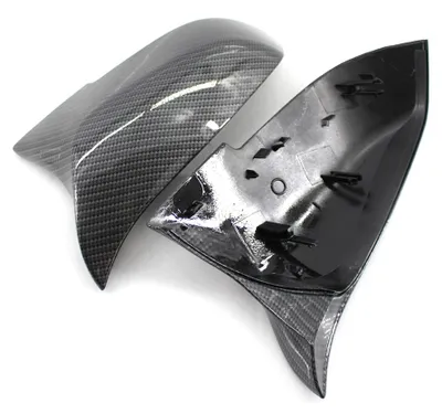 Image de Coques de rétroviseurs, caches d'ailes latérales, style fibre de carbone, paire de pièces de rechange pour BMW F32, F30, F31, F33, F36
