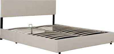 Produktbild von Polsterbett 'Juva' Cord mit Lattenrost 180x200 cm Beige