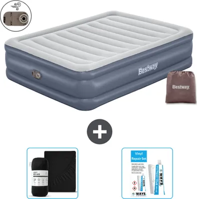 Obrázek produktu pro Bestway Nafukovací matrace - pro 2 osoby - 152 x 203 x 51 cm - šedá - včetně příslušenství