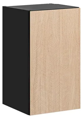 Image de Placard haut de cuisine "Roma" - Noir/Beige - L 40 x H 72 x P 30 cm