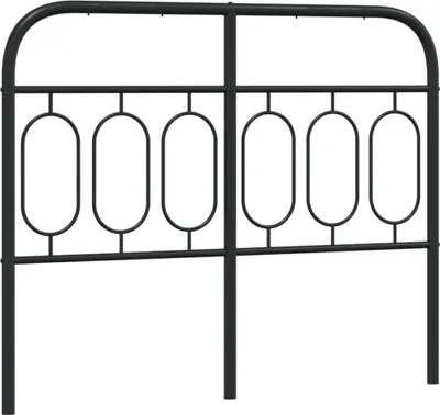 Produktbild von vidaXL Ersatz-Kopfteil Metall Schwarz 120 cm
