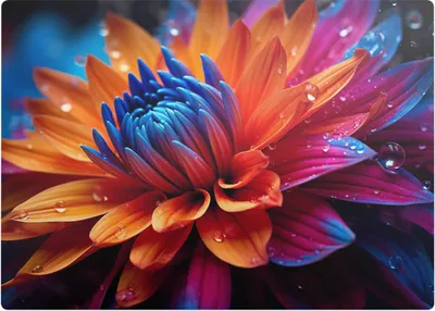 Produktbild von Blume mit Tropfen – Bodenschutzmatte – Stuhlunterlage 140x100 cm – Rutschfest – Hartbodenmatte