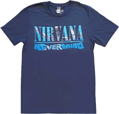 Image de Nirvana - "Nevermind" T-Shirt pour homme/femme unie RO3296 (XL) (Bleu marine)