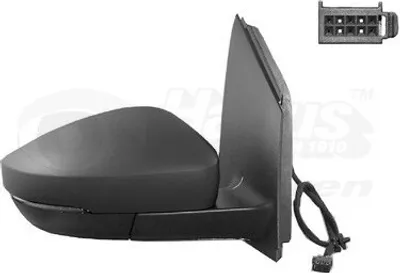 Produktbild von VAN WEZEL 5829808 Außenspiegel Seitenspiegel Rechts für VW Polo Schrägheck (6R1, 6C1) Konvex Beheizt