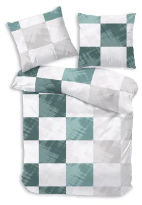 Produktbild von Dobnig Bettwäsche Flanell - modern kariert 200 x 200 cm smaragd modern kariert, smaragd