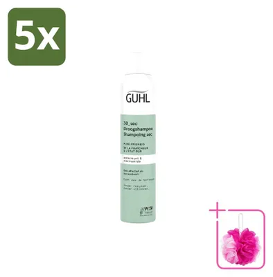 Productafbeelding van 5 x Guhl Droogshampoo Pure Frische - met watermunt - 200 ml - Voordelige verpakking - 5 stuks