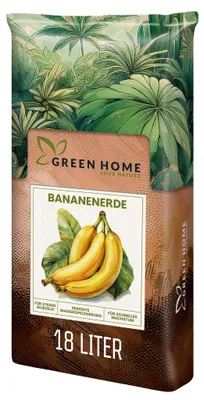 Produktbild von Green Home Bananenerde 18 L – für Bananen & Tropenpflanzen, mit Langzeitdünger, Perlite, Kokosfasern, pH 5,8, staunässefrei