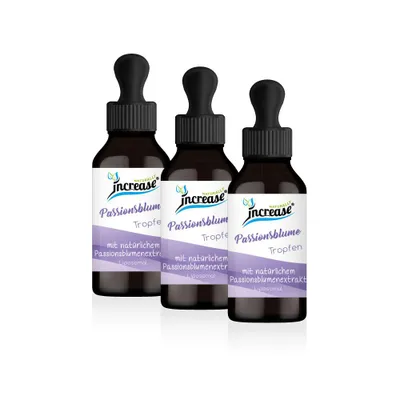 Zdjęcie produktu dla Promocja „Kup 3, zapłać za 2” – krople z pasiflory w wysokich dawkach liposomowych – 2000 mg pasiflory dziennie (180 000 mg pasiflory w 3 butelkach) – olej MCT