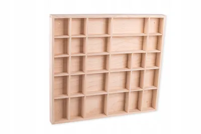 Zdjęcie produktu dla Półka Na Drobiazgi Organizer Drewniany 44,5x40x3cm