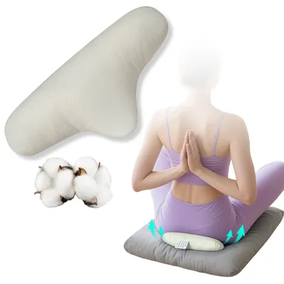 Meditationskissen mit Steißbeinstütze, Bio-Baumwollbezug, 25,4 cm