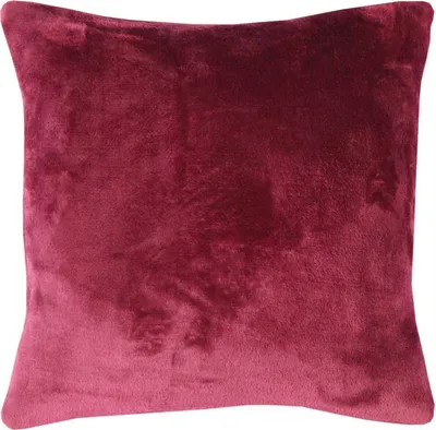 Produktbild von Kissenhülle Kuschel "Celina", in der Größe "50 x 50cm" - Aubergine - Kissenbezug mit Reißverschluss