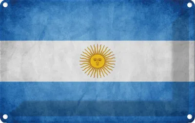 Produktbild von vianmo Blechschild 12x18 cm Argentinien Fahne Flagge Wappen