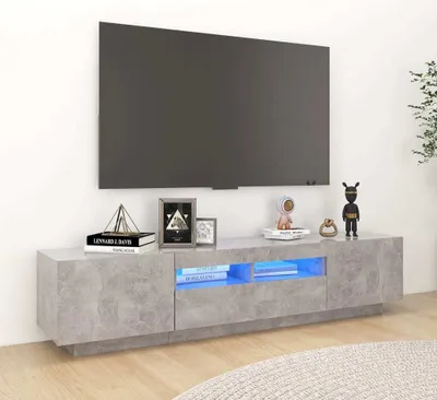Produktbild von Prolenta Premium - TV-Schrank mit LED-Leuchten Betongrau 180x35x40 cm