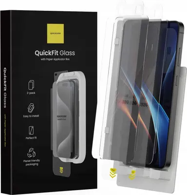 Obrázek produktu pro 2x tvrzené sklo s aplikátorem SPACECASE QuickFit Glass pro Galaxy S24+/S25+
