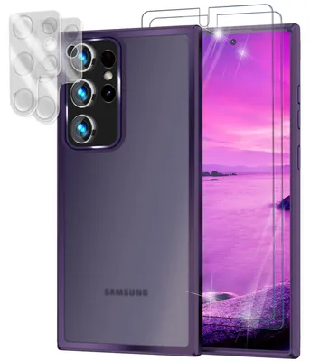 Immagine prodotto di Cover ibrida per Samsung Galaxy S23 Ultra, protezione 2x del display e della fotocamera viola