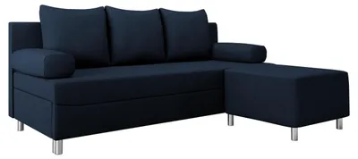 Produktbild von MIRJAN24 Schlafsofa Dover mit Bettkasten und Schlaffunktion, Bettsofa, Couch vom Herstelle (Sofa mit Polsterhocker, Farbe: Polo 891)