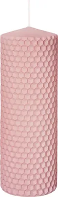 Produktbild von INNA-GLAS Kerze OSTARA in Bienenwabe Optik, altrosa, 15cm, Ø5cm, 37h -  Germany - Stumpenkerze