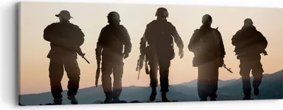 Produktbild von Bild auf Leinwand - Leinwandbild - Armee Militaria - 90x30cm - Wand Bild - Wanddeko - Wandbilder - Leinwanddruck - Bilder - Kunstdruck - Wanddekoration - Leinwand bilder - Wandkunst - AB90x30-3436