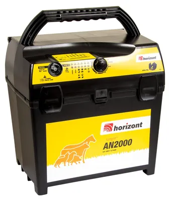 Produktbild von horizont Weidezaungerät 9V 12V, ranger AN2000 Weidezaungerät 230V, 2,7 Joule, 14000 Volt, Weidezaungerät, für Netzstrom, Batterie, Akku, Dualgerät für gehobene Ansprüche, trockene Bedingungen