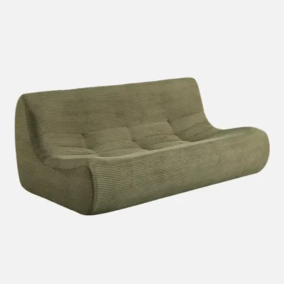 Produktbild von sweeek - 3-Sitzer Sofa mit Cordbezug - Khaki