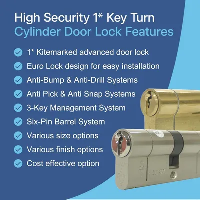 1* Sicherheit mit Anti-Snap, Anti-Bump und Anti-Bohr - Geeignet für alle Türtypen - 70mm 35/35