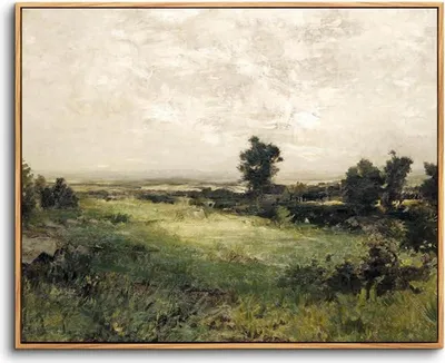 Produktbild von Vintage Leinwand Bilder mit Holzrahmen 20x25 cm Wohnzimmer Natur Landschaft Kunst Büro Schlafzimmer Wanddeko