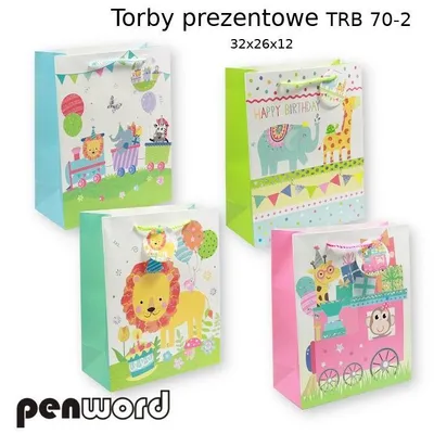 Produktbild von Torebka prezentowa 32x26x12cm MIX
