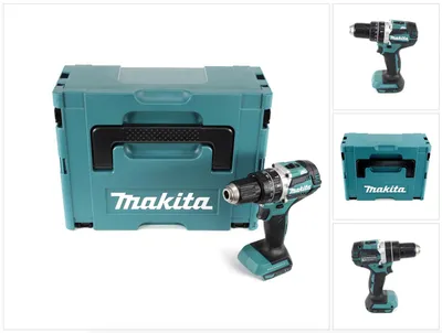 Immagine prodotto di Makita DHP 484 ZJ Trapano avvitatore con percussione a batteria 18V in valigetta Makpac - senza batteria, senza caricabatterie