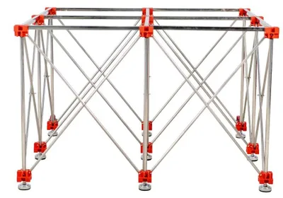 Obrázek produktu pro Skládací pracovní stůl 120x120 cm s kolečky -- Odolnost 700 kg ----- Snadná přeprava a rychlá montáž