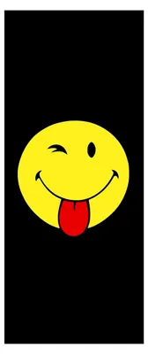Produktbild von Badetuch Smiley 92 x 187 cm - Schwarz