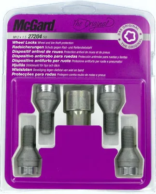 Productafbeelding van MCGARD Originele wielslotset, chroom, 60°, M12, sleutelmaat 17, geschikt voor:* OPEL Corsa D (hatchback, model S07)* BMW 3 Touring (E91)* BMW 3 Limousine (E90)* BMW 3 Limousine (E46)