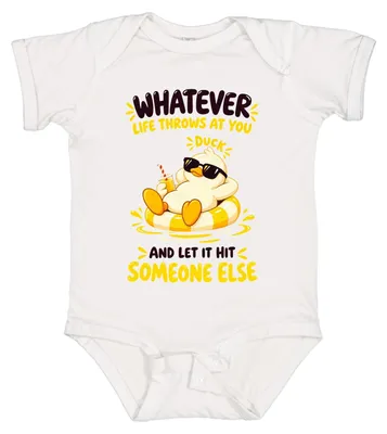 Productafbeelding van Duck Ente Sommer: Grappige badeend, babykleertje, wit, maat 12/18