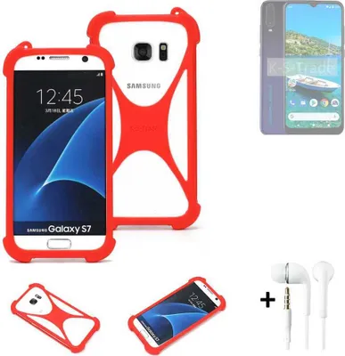 Produktbild von Handy-hülle + Kopfhörer kompatibel mit General Mobile  Gm 10 Schutz-hülle Bumper Silikon Schutz Hülle Cover Case Silikoncase Silikonbumper TPU